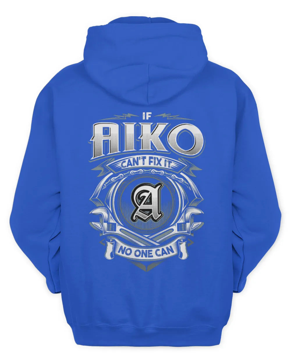 AIKO AP81-K4-626 - Personalized Ahmed Quote Apparel “If Ahmed Can't Fix It, No One Can” - Unisex Hoodie - Royal