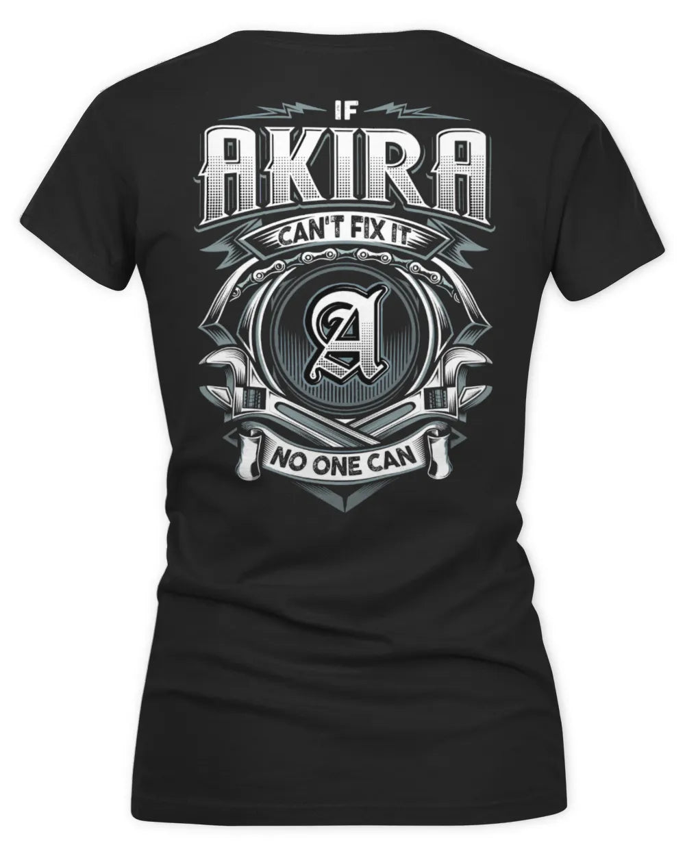 AKIRA AP81-K4-626 - Personalized Ahmed Quote Apparel “If Ahmed Can't Fix It, No One Can” - Women's V-Neck T-Shirt - Black