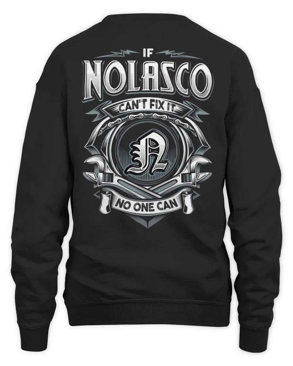 NOLASCO AP81-K4-626 - Personalized Ahmed Quote Apparel “If Ahmed Can't Fix It, No One Can” - Unisex Sweatshirt - Black