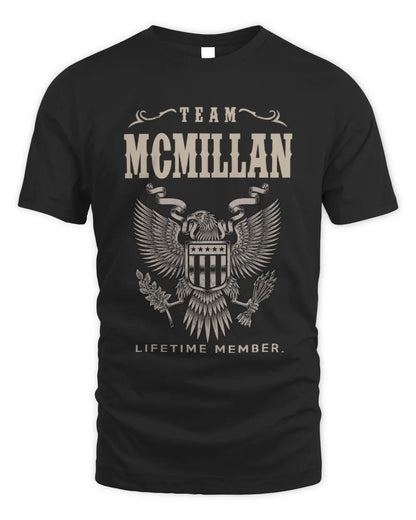 MCMILLAN TP06-K82 – Personalized Classic Style Apparel “Team NAME Lifetime Member” - Unisex Standard T-Shirt - Black