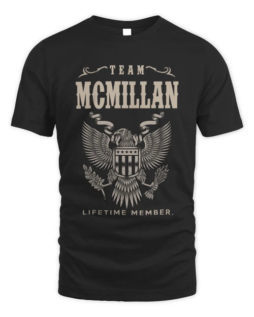 MCMILLAN TP06-K82 – Personalized Classic Style Apparel “Team NAME Lifetime Member” - Unisex Standard T-Shirt - Black