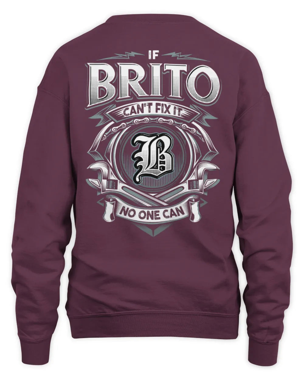 BRITO AP81-K4-626 - Personalized Ahmed Quote Apparel “If Ahmed Can't Fix It, No One Can” - Unisex Sweatshirt - Maroon