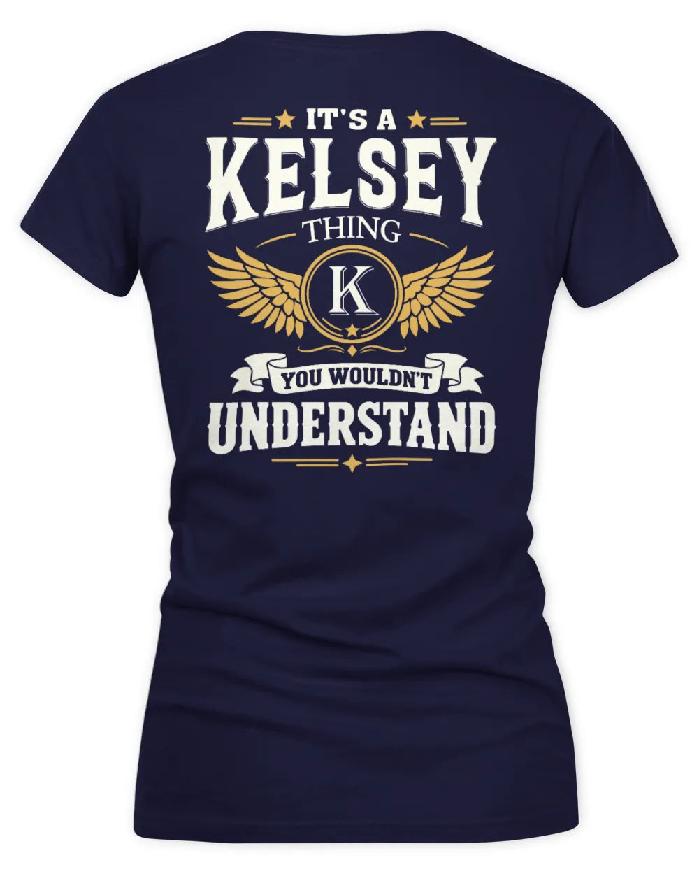 KELSEY KT06-M008 It’s a [NAME] Thing – You Wouldn’t Understand | Personalized Vintage T-Shirt - Women's V-Neck T-Shirt - Navy