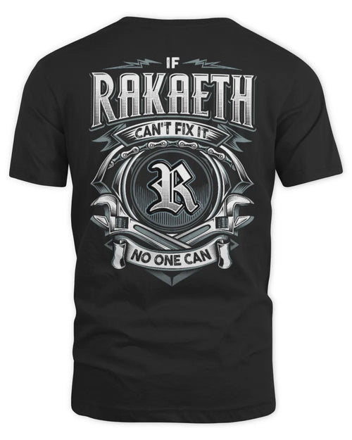 RAKAETH AP81-K4-626 - Personalized Ahmed Quote Apparel “If Ahmed Can't Fix It, No One Can” - Unisex Standard T-Shirt - Black