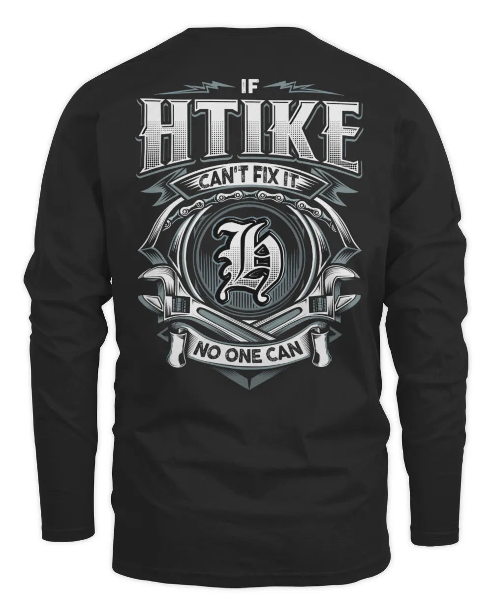 HTIKE AP81-K4-626 - Personalized Ahmed Quote Apparel “If Ahmed Can't Fix It, No One Can” - Men's Long Sleeved T-Shirt - Black