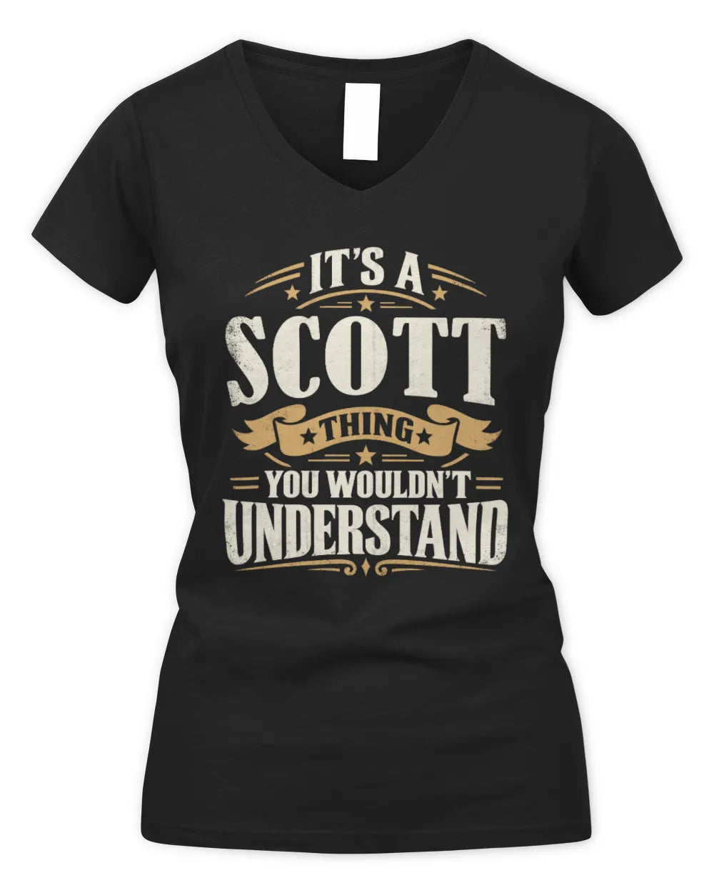 SCOTT P08 TH51 - Personalized “It’s a/an [NAME] Thing – You Wouldn’t Understand” Shirt - Women's V-Neck T-Shirt - Black