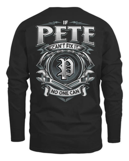 PETE AP81-K4-626 - Personalized Ahmed Quote Apparel “If Ahmed Can't Fix It, No One Can” - Men's Long Sleeved T-Shirt - Black