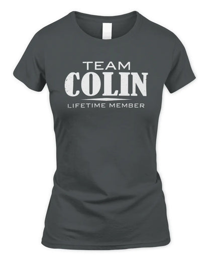 COLIN BL62-K4-128 - Personalized “Team NAME Lifetime Member” - Women's Standard T-Shirt - Charcoal