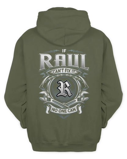 RAUL AP81-K4-626 - Personalized Ahmed Quote Apparel “If Ahmed Can't Fix It, No One Can” - Unisex Hoodie - Military Green