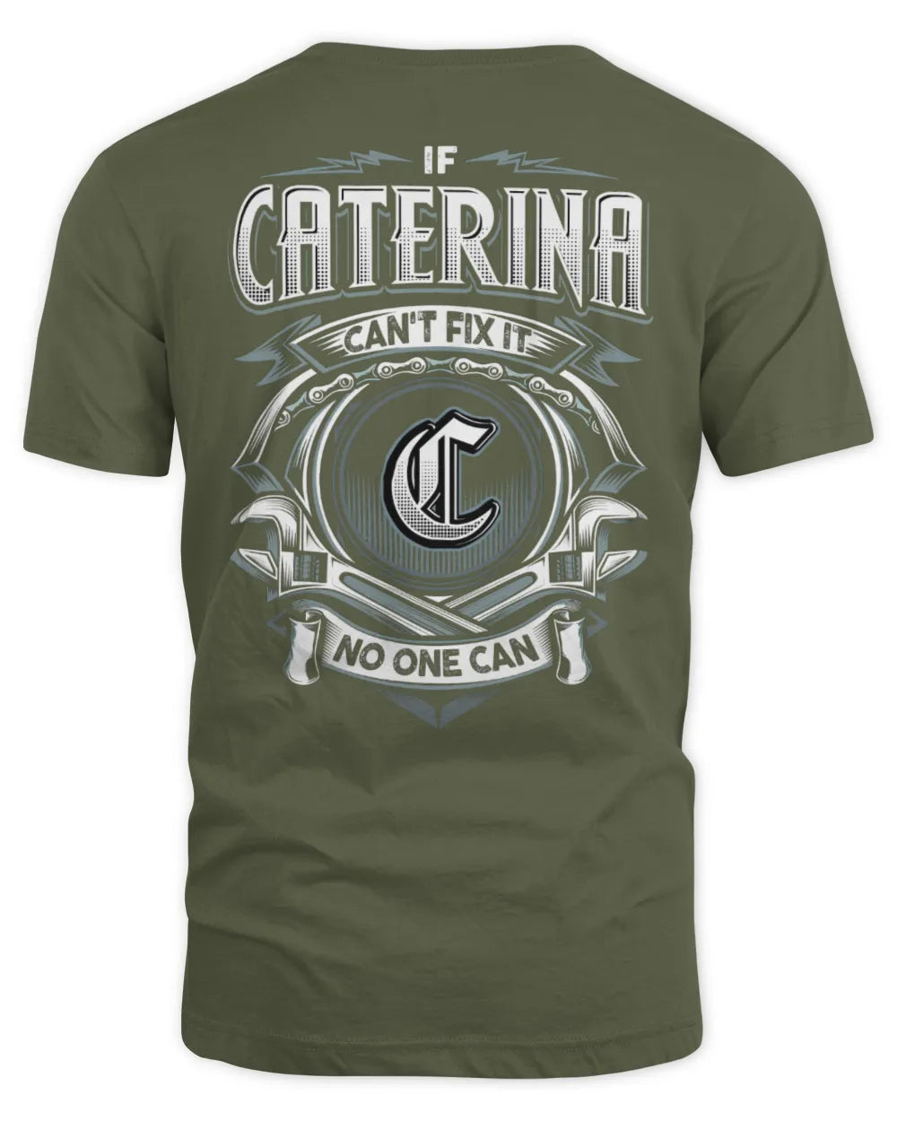 CATERINA AP81-K4-626 - Personalized Ahmed Quote Apparel “If Ahmed Can't Fix It, No One Can” - Unisex Standard T-Shirt - Military Green