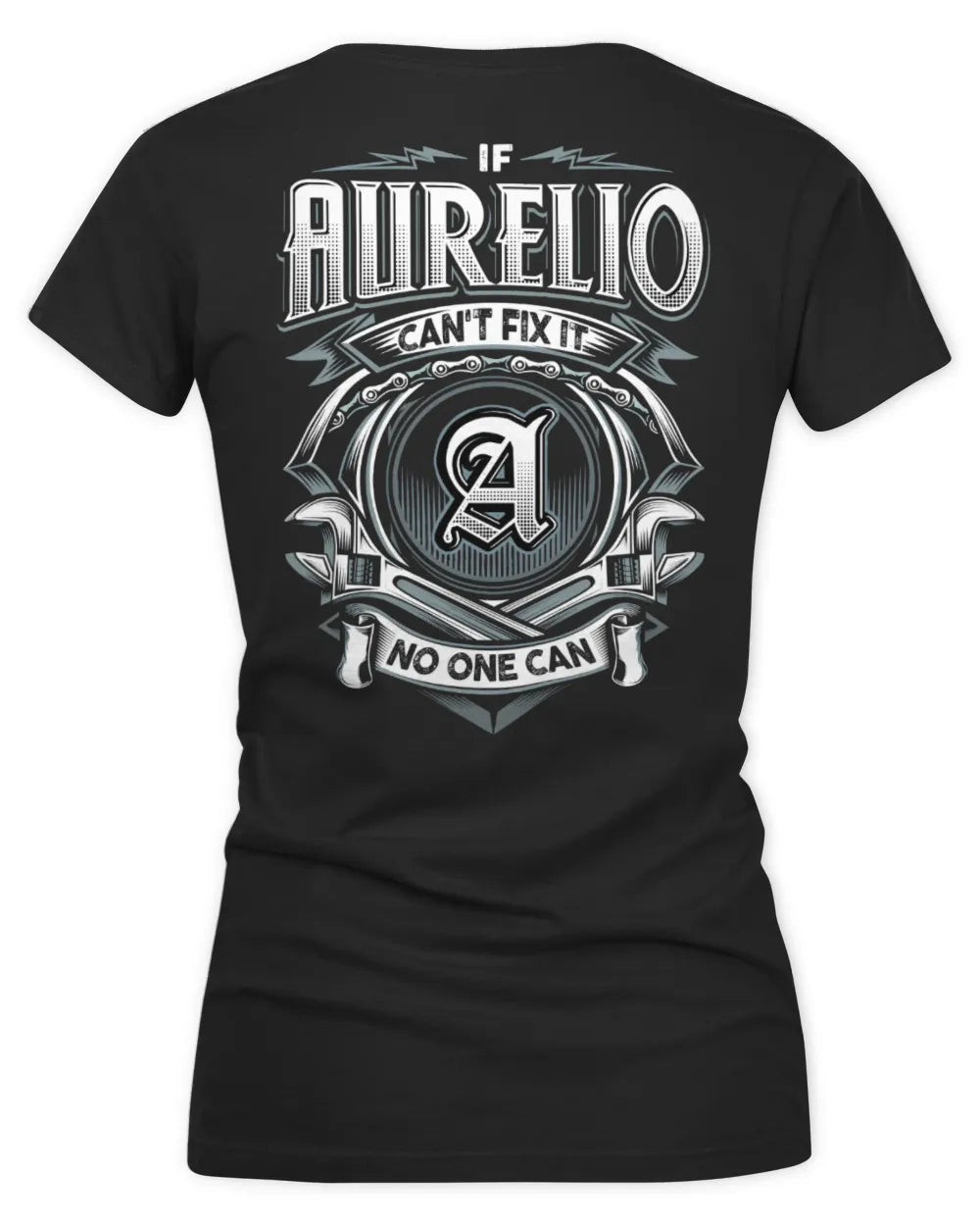 AURELIO AP81-K4-626 - Personalized Ahmed Quote Apparel “If Ahmed Can't Fix It, No One Can” - Women's V-Neck T-Shirt - Black
