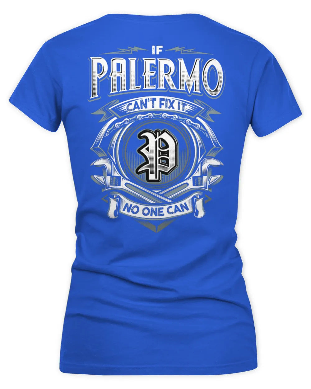 PALERMO AP81-K4-626 - Personalized Ahmed Quote Apparel “If Ahmed Can't Fix It, No One Can” - Women's V-Neck T-Shirt - Royal