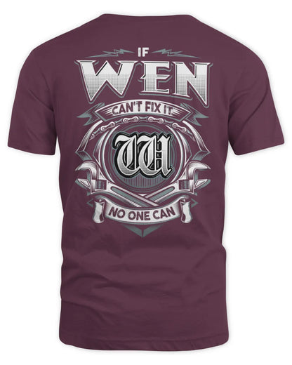 WEN AP81-K4-626 - Personalized Ahmed Quote Apparel “If Ahmed Can't Fix It, No One Can” - Unisex Standard T-Shirt - Maroon