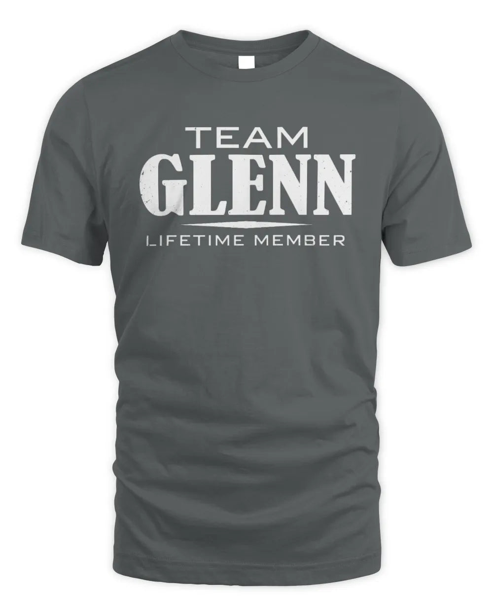 GLENN BL62-K4-128 - Personalized “Team NAME Lifetime Member” - Unisex Standard T-Shirt - Charcoal