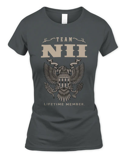 NII TP06-K82 – Personalized Classic Style Apparel “Team NAME Lifetime Member” - Women's Standard T-Shirt - Charcoal