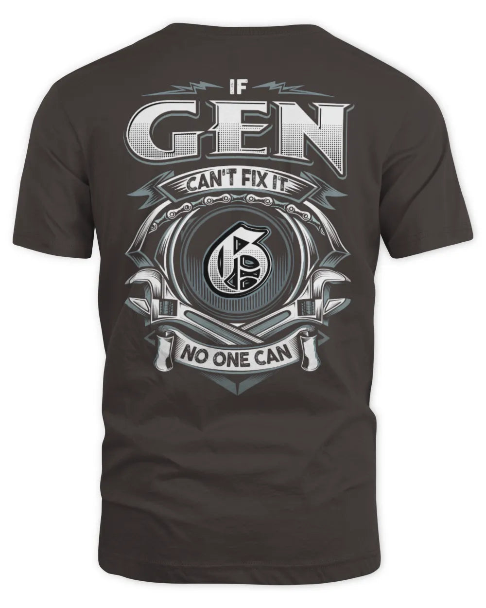 GEN AP81-K4-626 - Personalized Ahmed Quote Apparel “If Ahmed Can't Fix It, No One Can” - Unisex Standard T-Shirt - Dark Chocolate