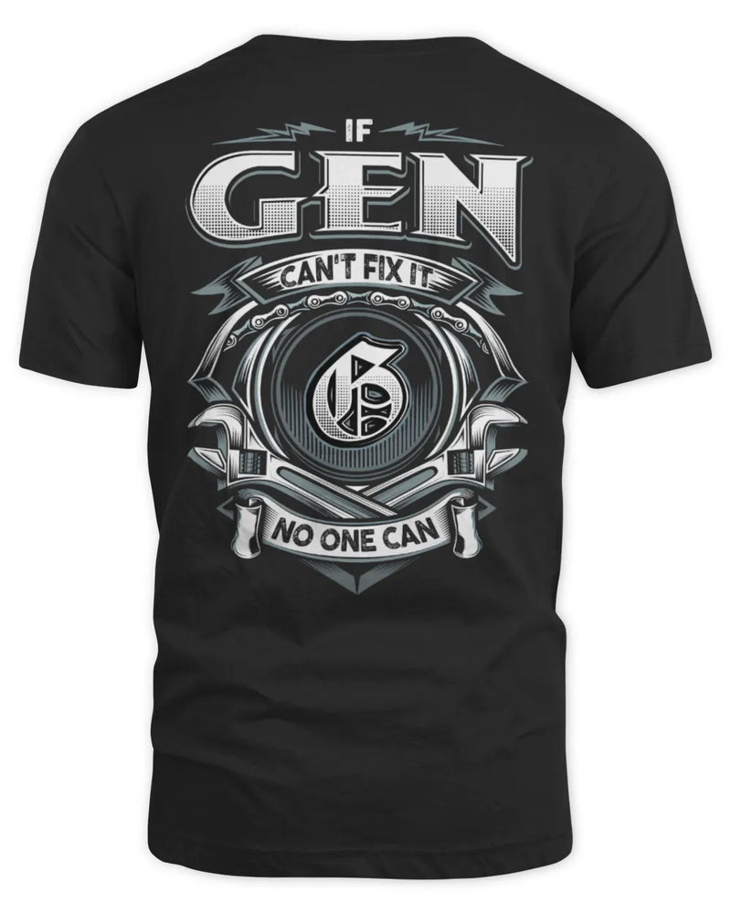 GEN AP81-K4-626 - Personalized Ahmed Quote Apparel “If Ahmed Can't Fix It, No One Can” - Unisex Standard T-Shirt - Black