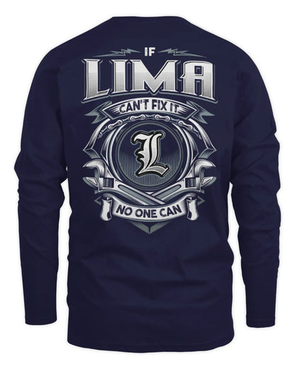 LIMA AP81-K4-626 - Personalized Ahmed Quote Apparel “If Ahmed Can't Fix It, No One Can” - Men's Long Sleeved T-Shirt - Navy