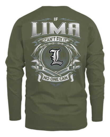 LIMA AP81-K4-626 - Personalized Ahmed Quote Apparel “If Ahmed Can't Fix It, No One Can” - Men's Long Sleeved T-Shirt - Military Green