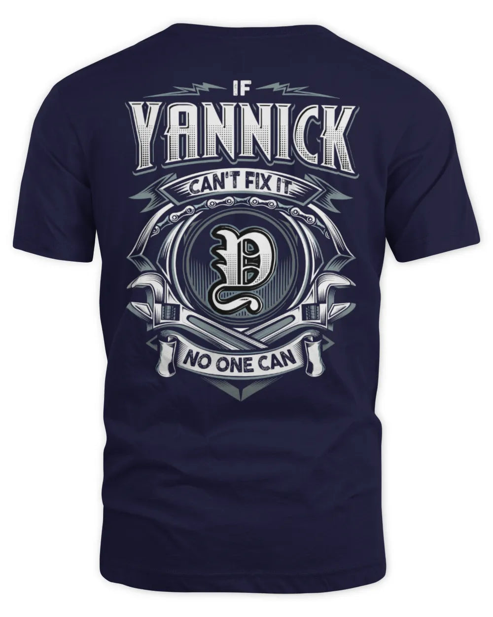 YANNICK AP81-K4-626 - Personalized Ahmed Quote Apparel “If Ahmed Can't Fix It, No One Can” - Unisex Standard T-Shirt - Navy
