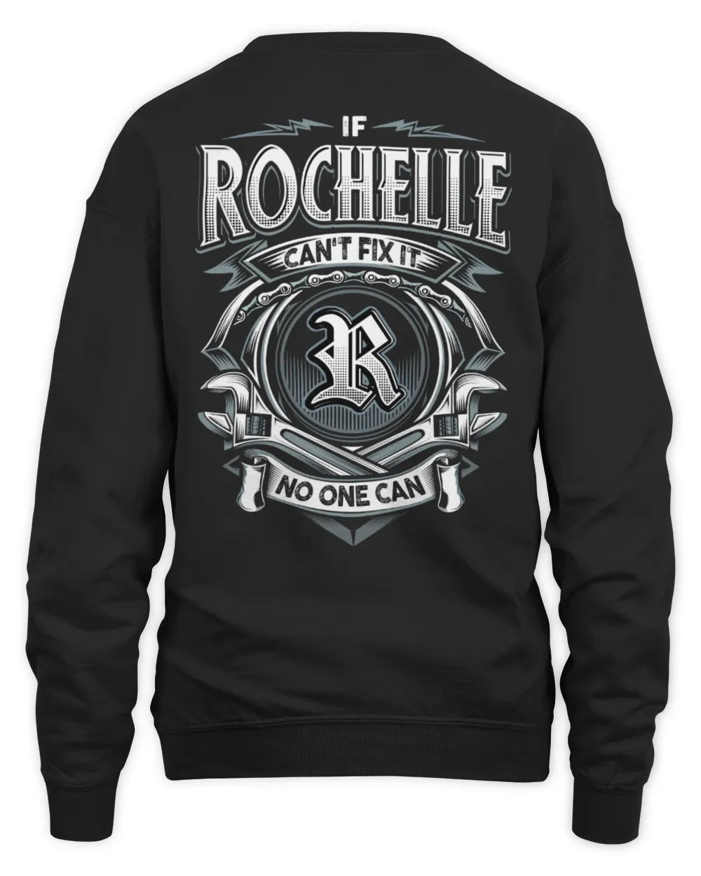 ROCHELLE AP81-K4-626 - Personalized Ahmed Quote Apparel “If Ahmed Can't Fix It, No One Can” - Unisex Sweatshirt - Black