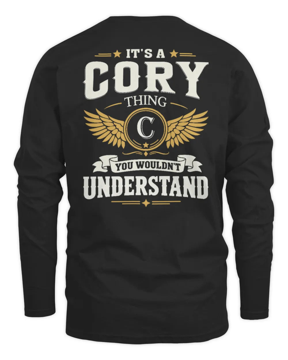 CORY KT06-M008 It’s a [NAME] Thing – You Wouldn’t Understand | Personalized Vintage T-Shirt - Men's Long Sleeved T-Shirt - Black