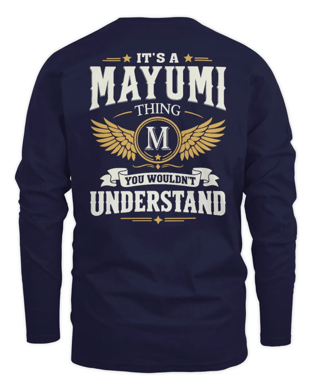 MAYUMI KT06-M008 It’s a [NAME] Thing – You Wouldn’t Understand | Personalized Vintage T-Shirt - Men's Long Sleeved T-Shirt - Navy