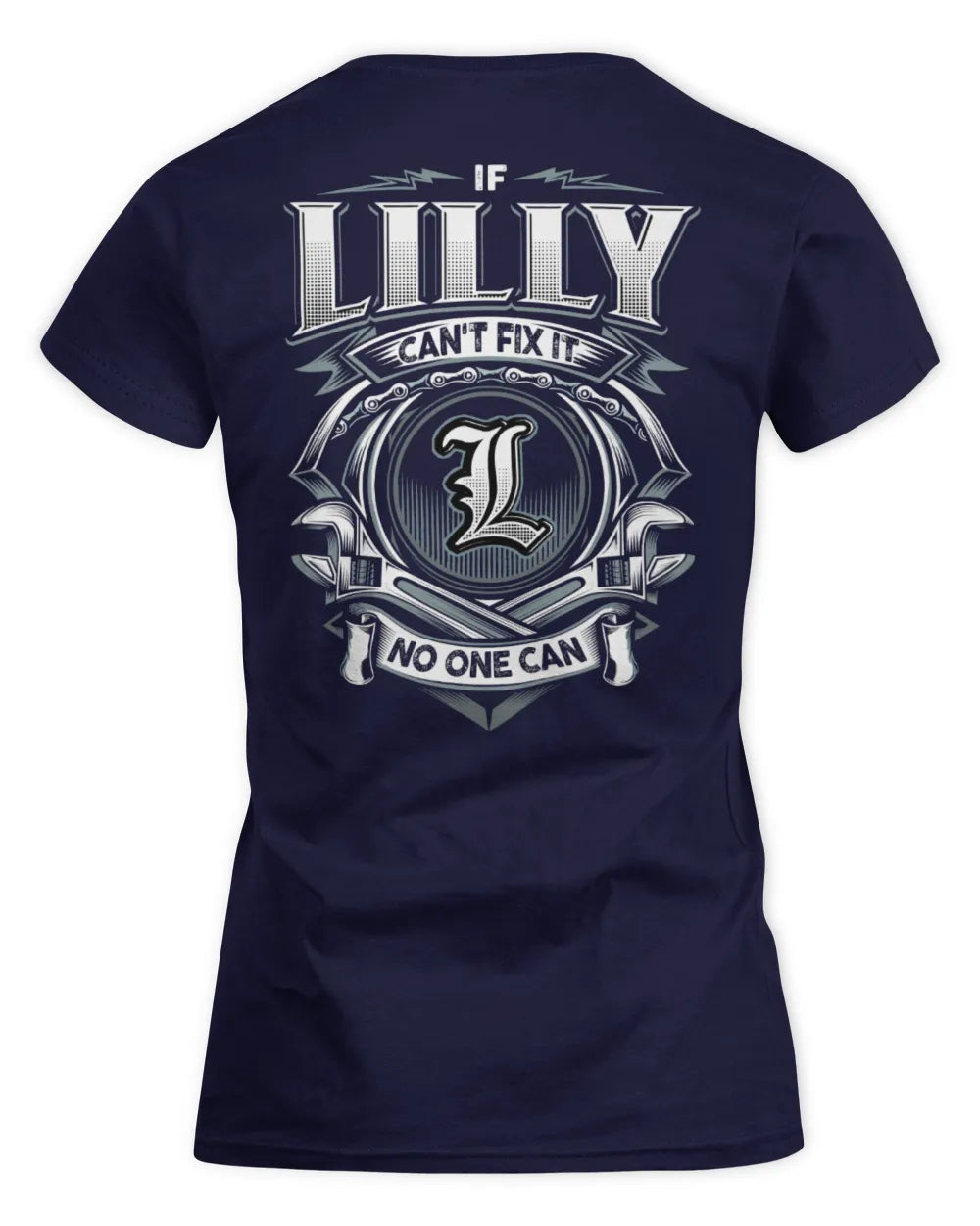 LILLY AP81-K4-626 - Personalized Ahmed Quote Apparel “If Ahmed Can't Fix It, No One Can” - Women's Standard T-Shirt - Navy