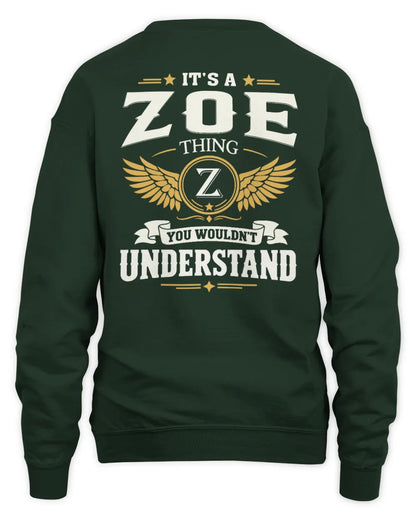ZOE KT06-M008 It’s a [NAME] Thing – You Wouldn’t Understand | Personalized Vintage T-Shirt - Unisex Sweatshirt - Forest Green