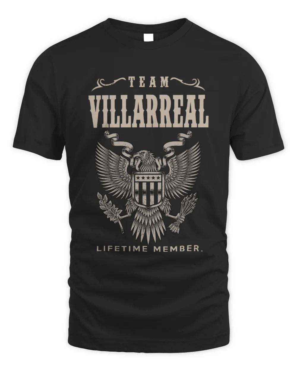 VILLARREAL TP06-K82 – Personalized Classic Style Apparel “Team NAME Lifetime Member” - Unisex Standard T-Shirt - Black