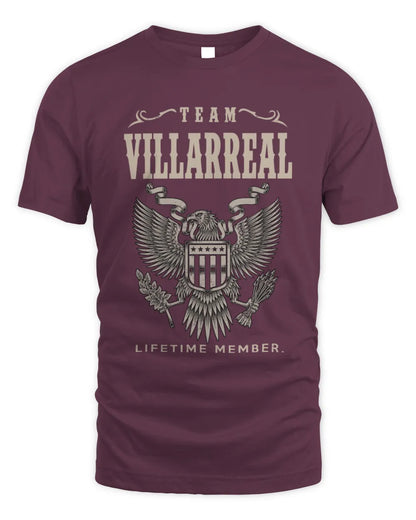 VILLARREAL TP06-K82 – Personalized Classic Style Apparel “Team NAME Lifetime Member” - Unisex Standard T-Shirt - Maroon
