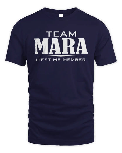 MARA BL62-K4-128 - Personalized “Team NAME Lifetime Member” - Unisex Standard T-Shirt - Navy