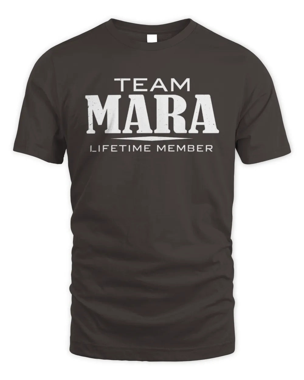 MARA BL62-K4-128 - Personalized “Team NAME Lifetime Member” - Unisex Standard T-Shirt - Dark Chocolate