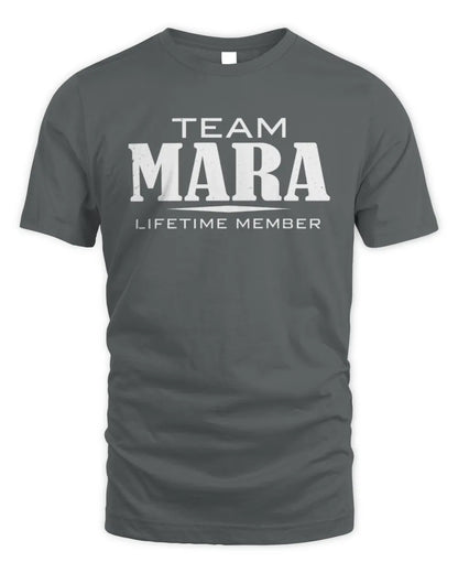 MARA BL62-K4-128 - Personalized “Team NAME Lifetime Member” - Unisex Standard T-Shirt - Charcoal