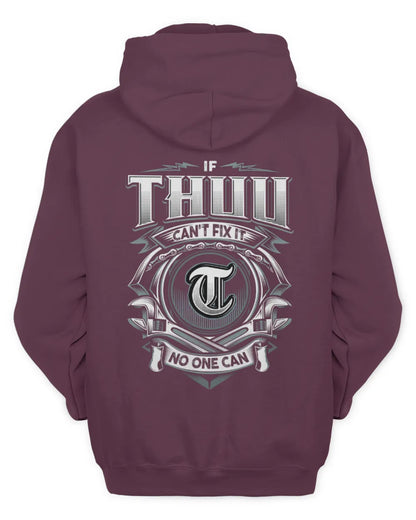THUU AP81-K4-626 - Personalized Ahmed Quote Apparel “If Ahmed Can't Fix It, No One Can” - Unisex Hoodie - Maroon