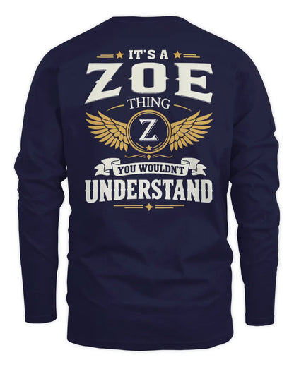 ZOE KT06-M008 It’s a [NAME] Thing – You Wouldn’t Understand | Personalized Vintage T-Shirt - Men's Long Sleeved T-Shirt - Navy