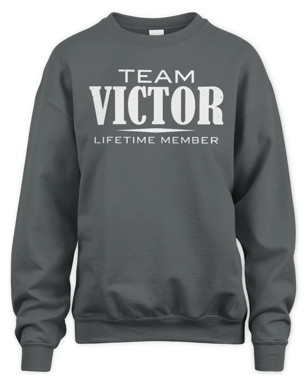 VICTOR BL62-K4-128 - Personalized “Team NAME Lifetime Member” - Unisex Sweatshirt - Charcoal