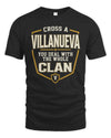 VILLANUEVA NT1-K008 Cross A/An NAME, You Deal With the Whole Clan | Personalized Vintage T-Shirt