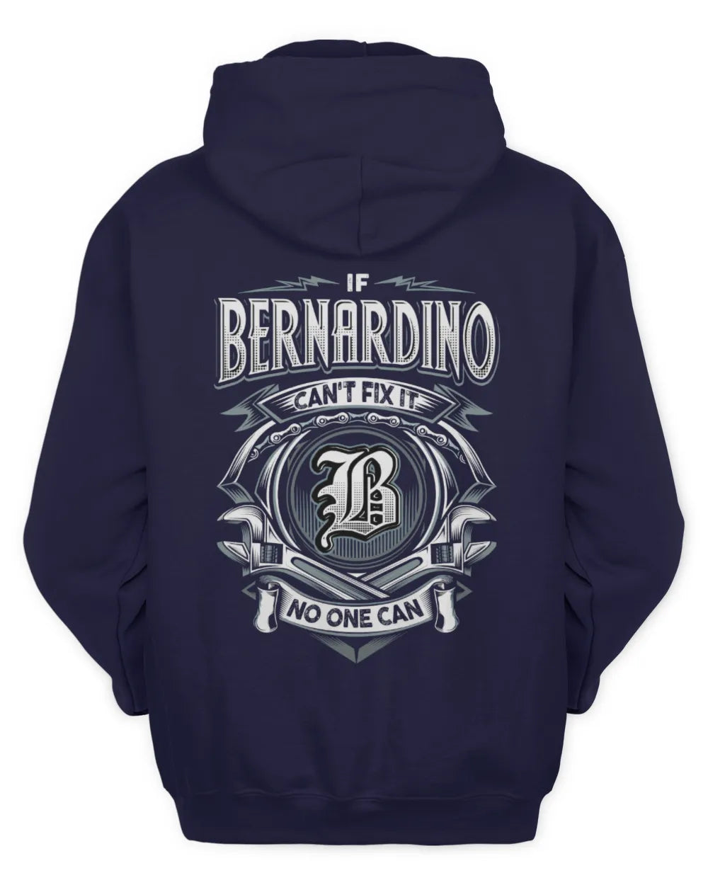 BERNARDINO AP81-K4-626 - Personalized Ahmed Quote Apparel “If Ahmed Can't Fix It, No One Can” - Unisex Hoodie - Navy