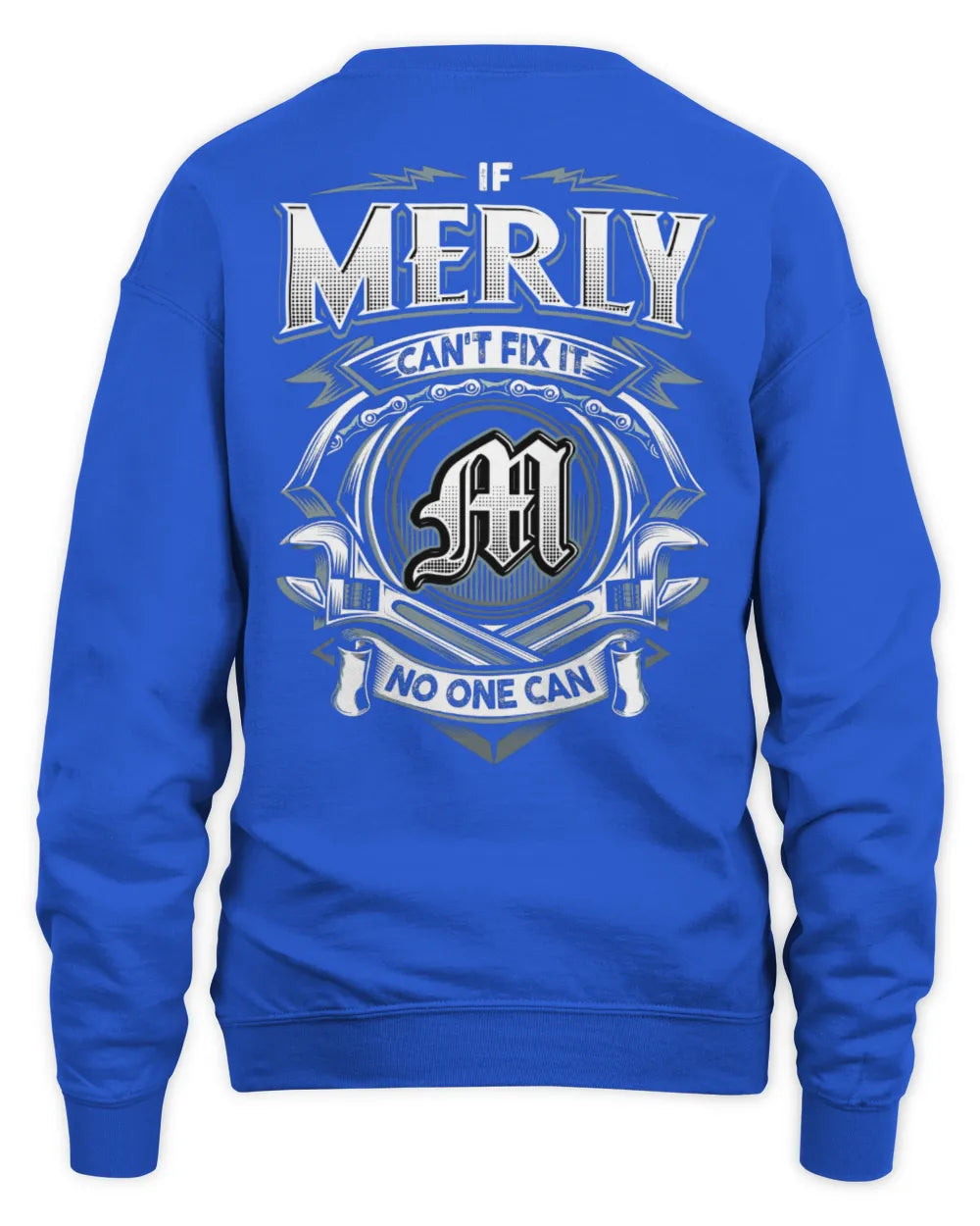 MERLY AP81-K4-626 - Personalized Ahmed Quote Apparel “If Ahmed Can't Fix It, No One Can” - Unisex Sweatshirt - Royal