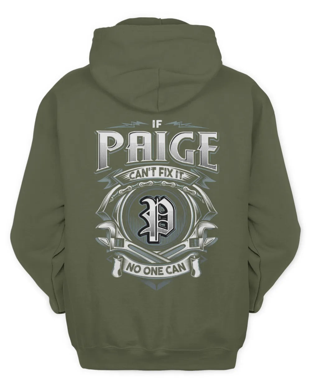 PAIGE AP81-K4-626 - Personalized Ahmed Quote Apparel “If Ahmed Can't Fix It, No One Can” - Unisex Hoodie - Military Green