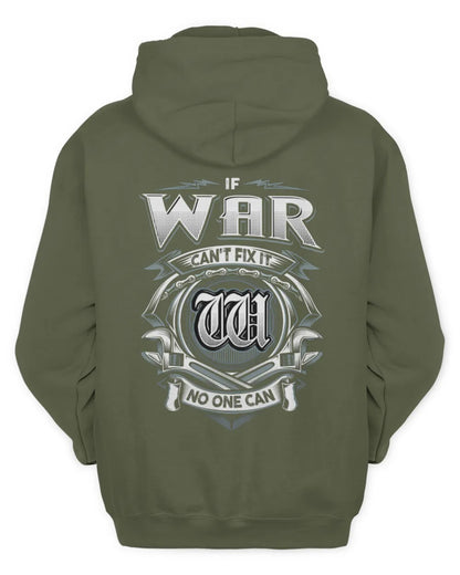 WAR AP81-K4-626 - Personalized Ahmed Quote Apparel “If Ahmed Can't Fix It, No One Can” - Unisex Hoodie - Military Green