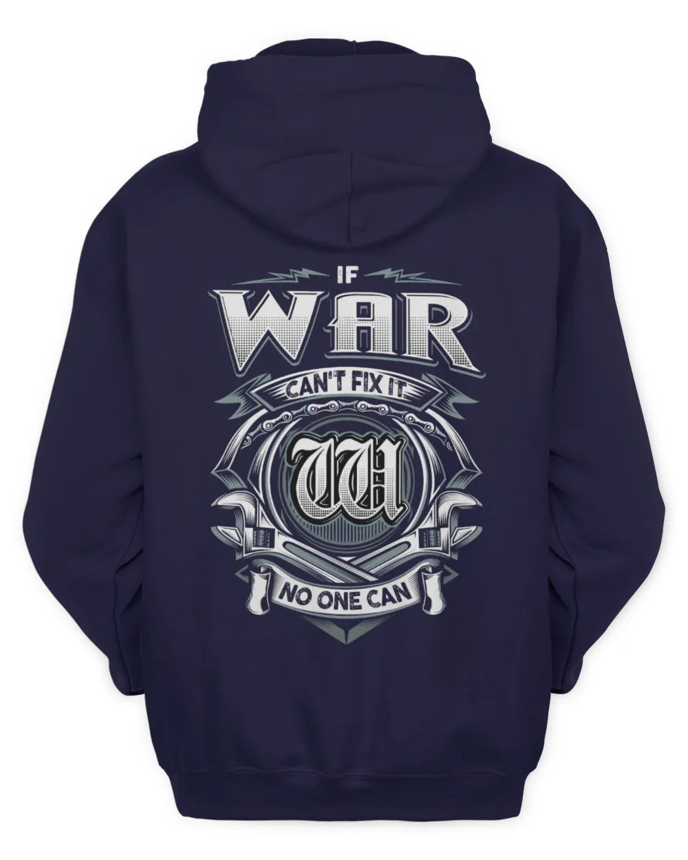 WAR AP81-K4-626 - Personalized Ahmed Quote Apparel “If Ahmed Can't Fix It, No One Can” - Unisex Hoodie - Navy