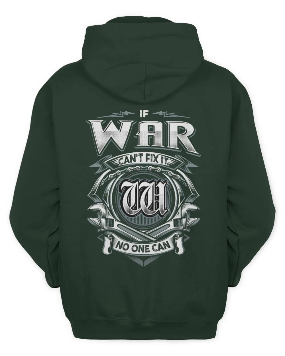 WAR AP81-K4-626 - Personalized Ahmed Quote Apparel “If Ahmed Can't Fix It, No One Can” - Unisex Hoodie - Forest Green