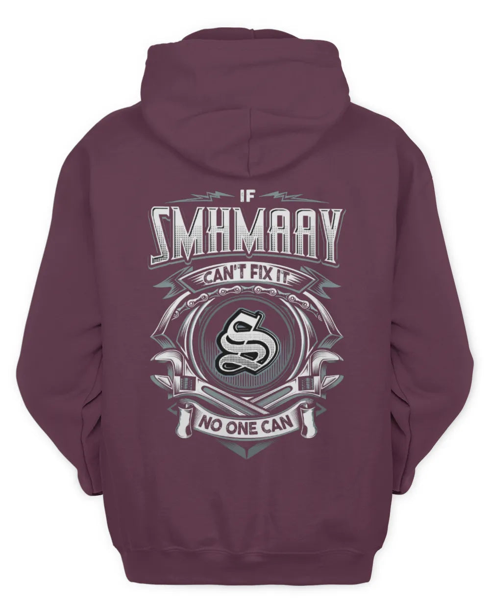 SMHMAAY AP81-K4-626 - Personalized Ahmed Quote Apparel “If Ahmed Can't Fix It, No One Can” - Unisex Hoodie - Maroon