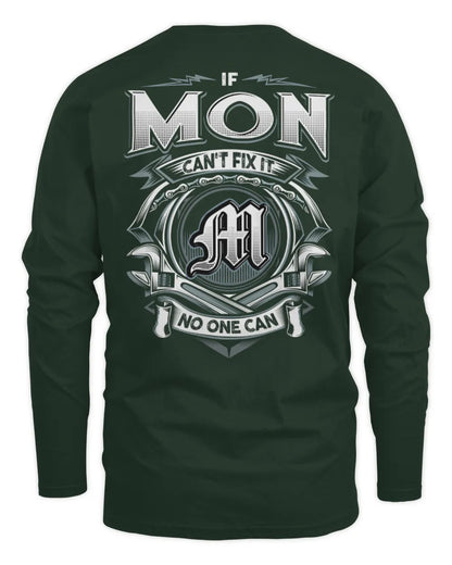MON AP81-K4-626 - Personalized Ahmed Quote Apparel “If Ahmed Can't Fix It, No One Can” - Men's Long Sleeved T-Shirt - Forest Green