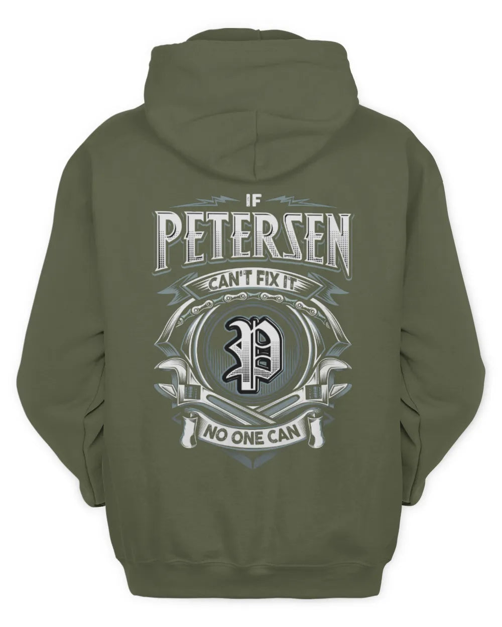 PETERSEN AP81-K4-626 - Personalized Ahmed Quote Apparel “If Ahmed Can't Fix It, No One Can” - Unisex Hoodie - Military Green