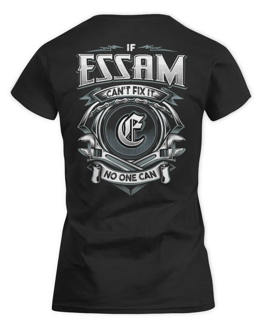 ESSAM AP81-K4-626 - Personalized Ahmed Quote Apparel “If Ahmed Can't Fix It, No One Can” - Women's Standard T-Shirt - Black