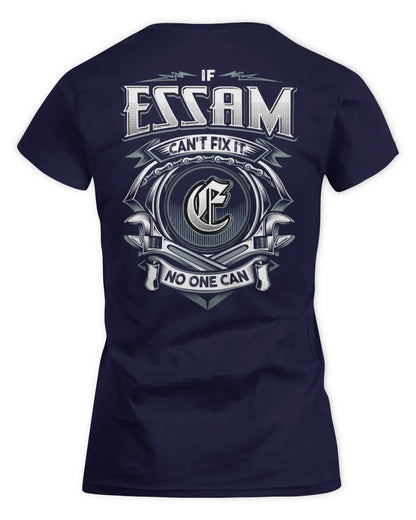 ESSAM AP81-K4-626 - Personalized Ahmed Quote Apparel “If Ahmed Can't Fix It, No One Can” - Women's Standard T-Shirt - Navy