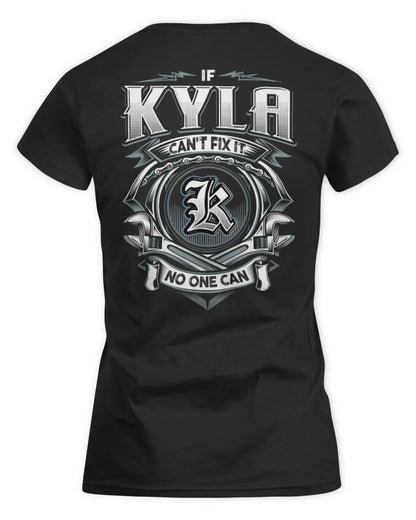 KYLA AP81-K4-626 - Personalized Ahmed Quote Apparel “If Ahmed Can't Fix It, No One Can” - Women's Standard T-Shirt - Black